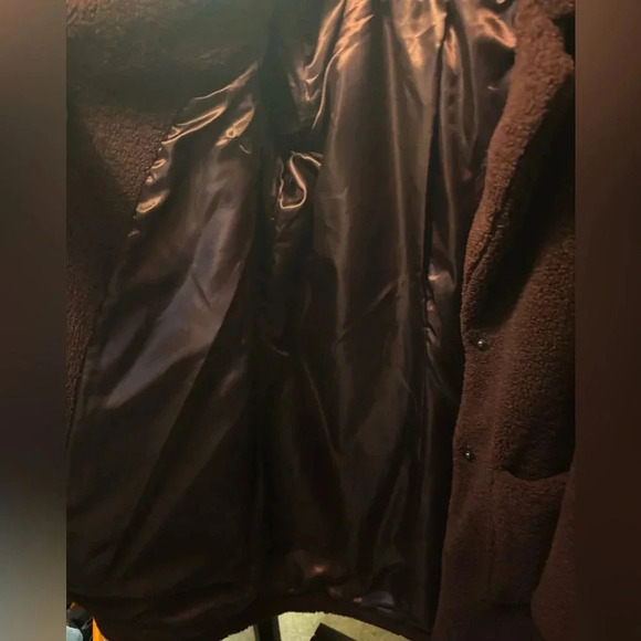 NWOT French Connection teddy Sherpa long walker coat M - Picture 9 of 10